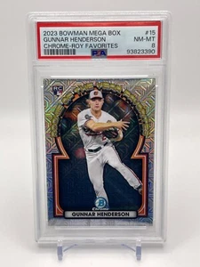 2022-2023 Bowman Chrome Gunnar Henderson "ROY Favorites" Refractor RC PSA 8! - Picture 1 of 2