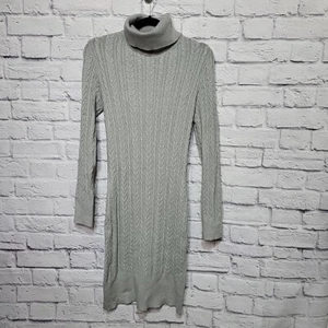 Vestido Suéter Hippie Rosa Gris Claro Juniors XL NUEVO CON ETIQUETAS Cuello Tortuga Suave - Imagen 1 de 11