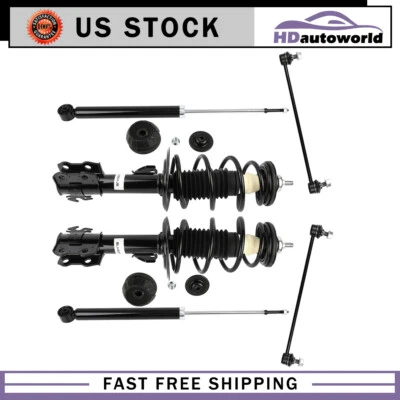 Conjunto de puntales delanteros + amortiguadores traseros + barras estabilizadoras para Toyota Yaris 2007-2011 2012 Foto 1 de 4