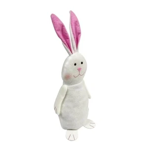 New 14-inch Easter Plush White DECORATIVE Bunny with Weighted Bottom Not a Toy - Picture 1 of 3