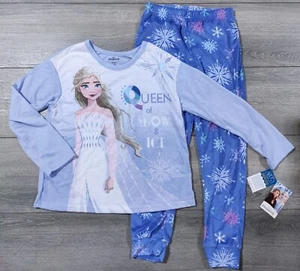 Frozen Pajamas Girls Small 6-6X Elsa Long Sleeve Shirt Pants Holiday PJs Cute - Picture 1 of 4