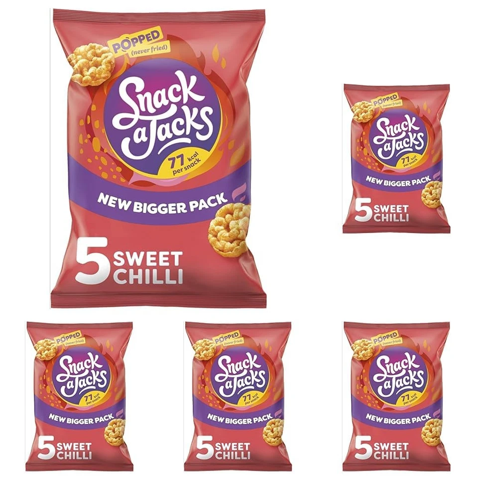 Snack A Jacks Crispy Sweet Chilli 5 X 19g (Pack of 5) - Image 1 of 4