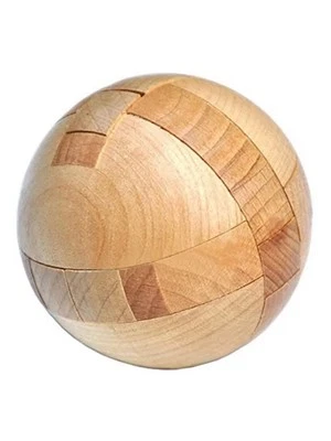Wooden Sphere Puzzle Brain Teaser Toy for Kids and Adults Difficulty Level Hard - Image 1 of 4