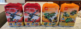 Lego Creator 5865 Mini Dump Truck & 5864 Mini Helicopter 3 in 1  Lot of 4