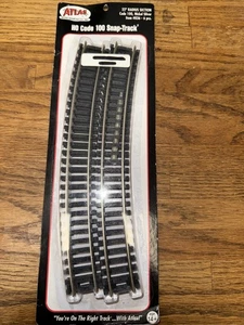 Atlas HO Scale #836 22" Radius Curved Track Code 100 Nickel Silver 6 Pcs. NOS - Picture 1 of 2