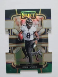 2023 Panini Select Black & Green Prizm Die-Cut #7 Lamar Jackson - Picture 1 of 2