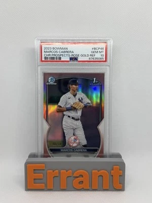 2023 Bowman - Chrome Prospects Marcos Cabrera #BCP-46 Rose Gold Refractor /10 - Image 1 of 2