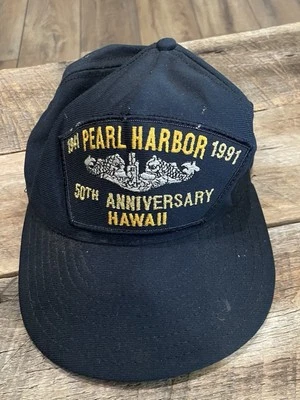 Pearl Harbor Hawaii 50 Aniversario Ajustable Snapback Sombrero/Gorra Hecho en EE. UU. Foto 1 de 4