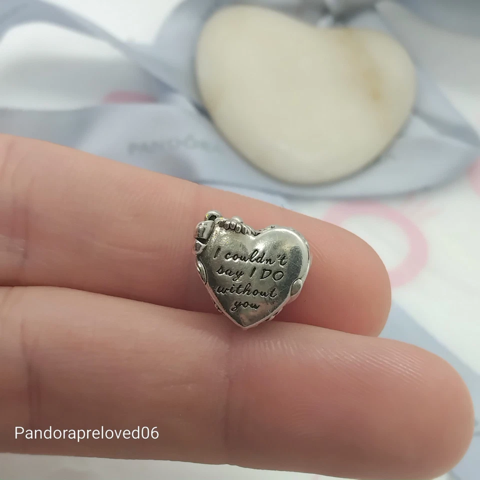 Genuine Pandora Maid of Honor Bridesmaid Wedding Heart Charm #G1 - Image 1 of 4