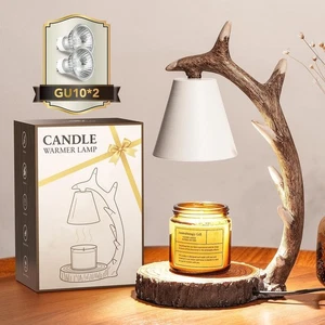 Candle Warmer Lamp, Antler Home Decor Warmer Lamp with Timer/Dimmer, Electric - Picture 1 of 8