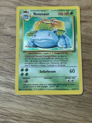 Pokémon TCG Venusaur Holo Rare Card 15/102 Base Set Unlimited HP - Image 1 of 4