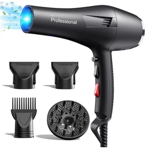 Secador de pelo HappyGoo profesional icónico secado rápido con 2 velocidades 3 ajuste de calor - Imagen 1 de 7