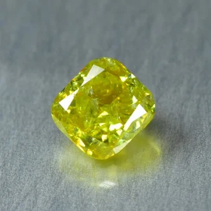 0.16Ct Natural Yellow Diamond Cushion Shape Loose Diamond - Picture 1 of 2