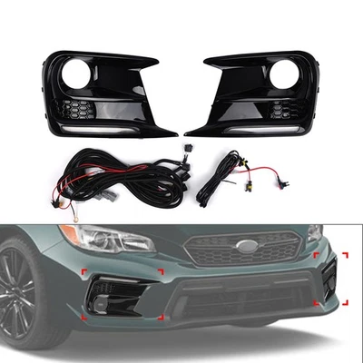 Daytime Running Light Fog Lights Bezels Kit For Subaru WRX STI 2018-2021 - Image 1 of 4