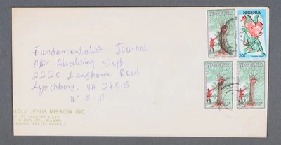 MayfairStamps Nigeria Santo Jesús Misión a Lynchburg VA Cubierta aau_75241 Foto 1 de 2