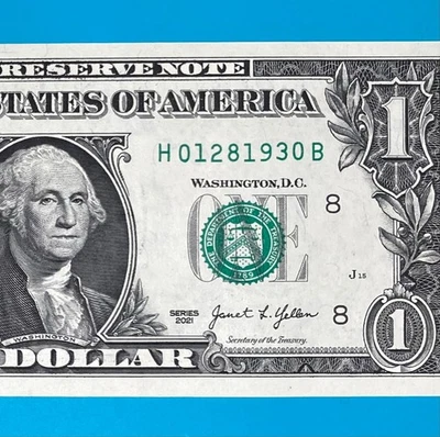 January 28, 1930 (H 01281930 B) BIRTHDAY ANNIVERSARY $1 One Dollar Bill *UNC* . - Image 1 of 4
