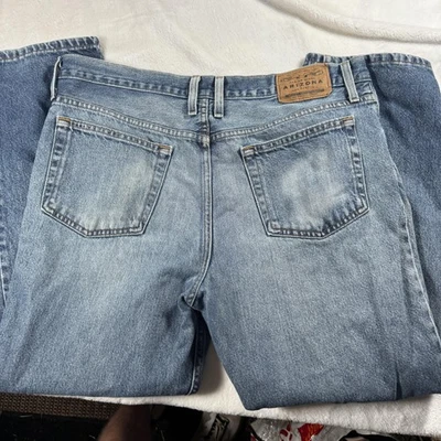 Vintage Arizona Jeans Mens 32x27 Denim Distressed Straight Leg Patch Original 90 - Image 1 of 4