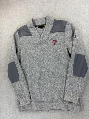 Texas Tech Red Raiders Under Armour Stitched Fleece Pullover (Men's Large) Gray - Image 1 of 4