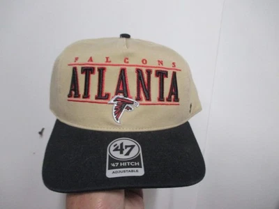 ATLANTA FALCONS (47 MARCA ENGANCHE) GORRA SNAPBACK (AJUSTABLE) NUEVA CON ETIQUETAS CAQUI Y NEGRA Foto 1 de 4