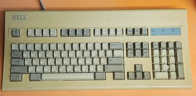 Vintage Dell "OLD LOGO" Model AT101 GYUM97SK Mechanical PS/2 Keyboard - Tested - Image 1 of 3