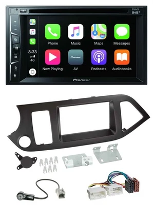 Pioneer MP3 USB DVD Bluetooth DAB 2DIN Autoradio für Kia Picanto ab 11 ohne Star - Bild 1 von 4