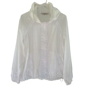 Athleta bright white township womens Sz M windbreaker jacket full zip Excellent - Picture 1 of 17