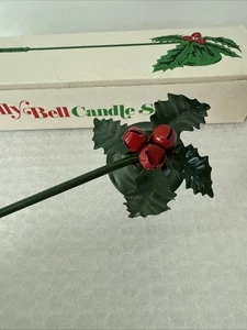 Department 56 Holly Bell Poinsettia Candle Snuffer Christmas Vintage - Picture 1 of 5