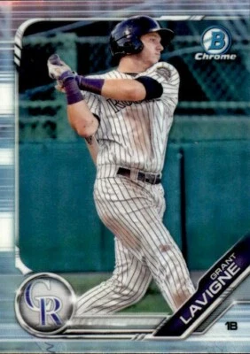 2019 BOWMAN DRAFT CHROME BASE REFRACTOR BDC188 GRANT LAVIGNE ROCKIES - Image 1 of 2
