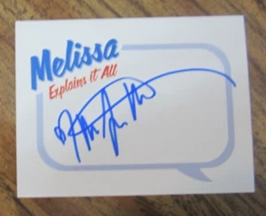Pegatina autografiada 3x4 de la actriz Melissa Joan Hart "Clarissa lo explica todo" - Imagen 1 de 3