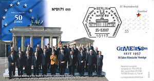 PE530 : FDC 1er JOUR Berlin "50 ans du Traité de Rome / MERKEL & CHIRAC" 2007