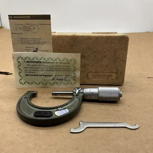 Mitutoyo 103-128 Outside Micrometer 1-2 in, 0.001” Acc, w/ Original Case, Read - Picture 1 of 13