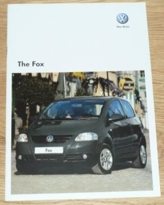 VOLKSWAGEN FOX RANGE (URBAN FOX 1.2 & 1.4) BROCHURE 2009 (ENGLISH) EXC COND - Image 1 of 4