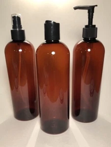 16 Unzen PET Kunststoff BPA frei 24/410 Bernstein Cosmo Kugel Runde Flaschen & Verschlüsse ANGEBOT - Bild 1 von 6