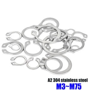 Anillos de retención de circulares externos clip C M3-M75 diámetros de eje A2 304 acero inoxidable - Imagen 1 de 9