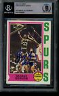 1974 Topps Basketball #196 George Gervin Rookie Auto BGS BAS Auto