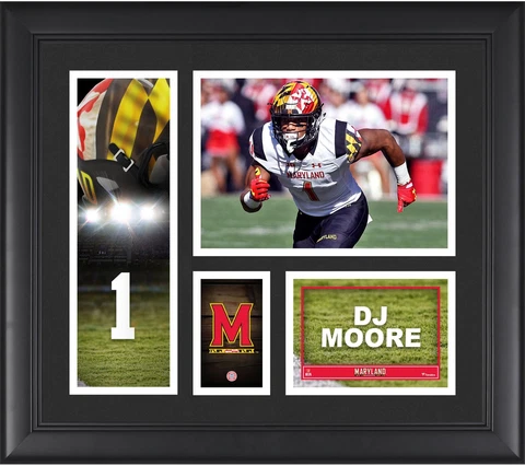 DJ Moore Maryland Terrapins Framed 15" x 17" Player Collage Cover