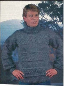 Beautiful Knit Sweater PATTERN Patterned Stripe - Picture 1 of 1