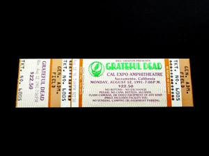 Grateful Dead Ticket Cal Expo '91 Sacramento California ca 8.12.91 8.12.1991 GD - Bild 1 von 12
