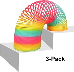 Fodoto confezione da 3 grandi 3,5""x3,5"" Rainbow Magic Spring Plastic Wire Bobina - Foto 1 di 6