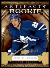 2009-10 Upper Deck Artifacts GOLD Christian Hanson Rookie /10 Toronto Maple