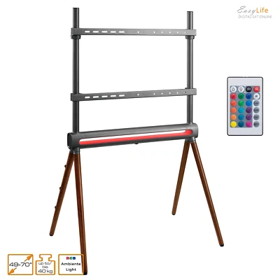 Design 4-Bein TV-Stativ Ambiente Beleuchtung - Halterung bis 70'' Zoll - 40 kg - Bild 1 von 4