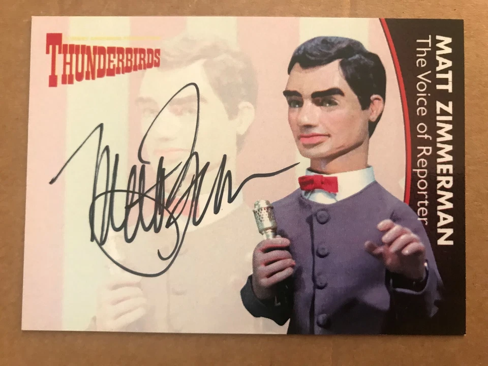THUNDERBIRDS SERIES 2: AUTOGRAPH CARD: MATT ZIMMERMAN AS REPORTER MZ6 - Image 1 of 1