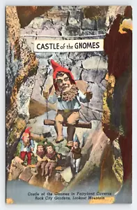 Postcard Castle of Gnomes Fairyland Caverns Rock City Gardens Lookout Mountain - Picture 1 of 2