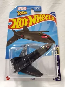Avión Hot Wheels X-MEN X-JET 2022 Marvel HW Screen Time 60/250 X-jet Negro ¡Nuevo! - Imagen 1 de 3