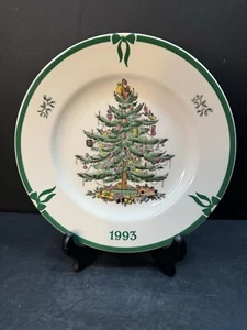 Vintage Spode Christmas Tree 1993 Collector Plate (Green Trim) 8" - Picture 1 of 6