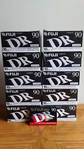 100 Fuji DR 90 Normal Bias Audio Cassetta Vuota Custodia Extra Slim Tipo 1 - Foto 1 di 7