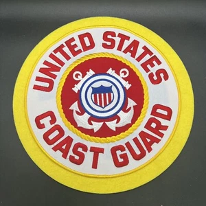 USCG United States Coast Guard 10" gestickter Bügelbild Patch auf Filz Peace Zeichen - Bild 1 von 6