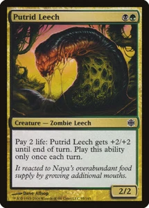 2x Putrid Leech - NM/LP - Alara Reborn SPARROW MAGIC - Picture 1 of 1
