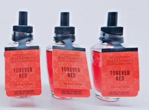 3 BATH & BODY WORKS FOREVER RED WALLFLOWERS HOME FRAGRANCE REFILL PLUGIN 0.8oz - Picture 1 of 6