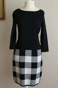 VESTIDO SUÉTER A CUADROS LAUREN RALPH LAUREN Talla: PEQUEÑO Color: Negro/Multi - Imagen 1 de 3